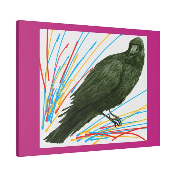 Artistic Crow Splash Canvas Print, Unique Wall Art Decor, Colorful Home Styling, Gift for Bird Lovers, Modern Art for Any Room
