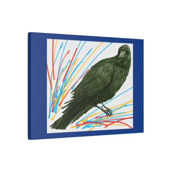 Artistic Crow Splash Canvas Print, Unique Wall Art Decor, Colorful Home Styling, Gift for Bird Lovers, Modern Art for Any Room
