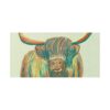 Highland Cow Wall Art, Colorful Canvas Print, Farmhouse Decor, Animal Lover Gift, Rustic Home Decor