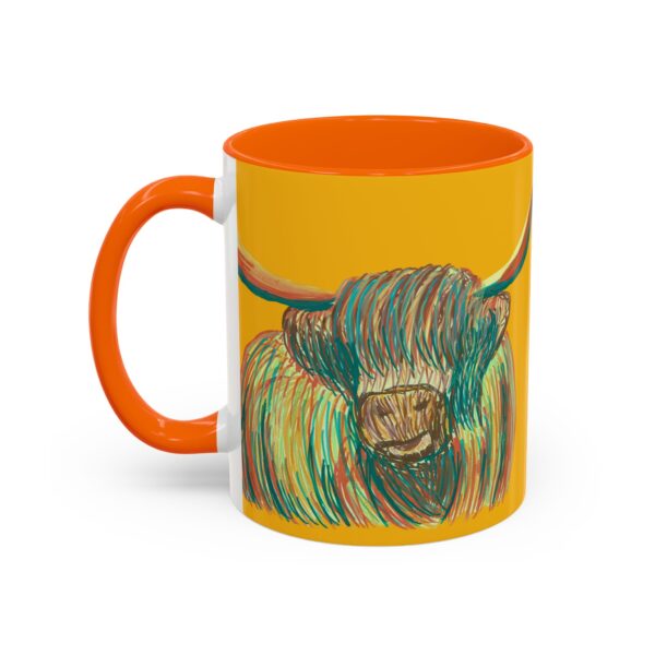 Highland Cow Mug - Whimsical Colorful Coffee Cup for Animal Lovers, Unique Gift for Birthdays, Holidays, Home Decor, Office Use
