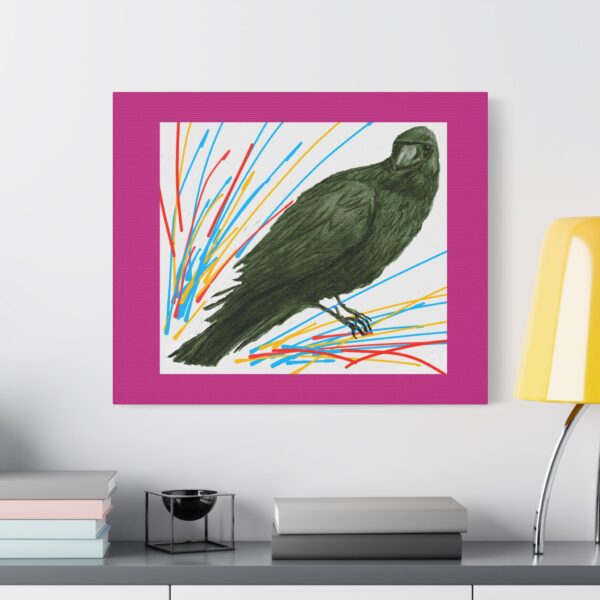 Artistic Crow Splash Canvas Print, Unique Wall Art Decor, Colorful Home Styling, Gift for Bird Lovers, Modern Art for Any Room