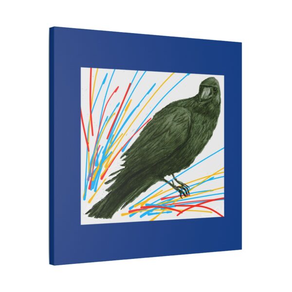 Artistic Crow Splash Canvas Print, Unique Wall Art Decor, Colorful Home Styling, Gift for Bird Lovers, Modern Art for Any Room