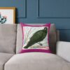 Vibrant Crow Raven Decorative Pillow, Home Decor, Couch Cushion, Unique Gift, Bird Art, Accent Pillow, Colourful Throw Pillow
