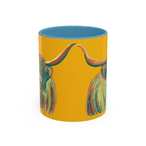 Highland Cow Mug - Whimsical Colorful Coffee Cup for Animal Lovers, Unique Gift for Birthdays, Holidays, Home Decor, Office Use