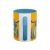 Highland Cow Mug - Whimsical Colorful Coffee Cup for Animal Lovers, Unique Gift for Birthdays, Holidays, Home Decor, Office Use