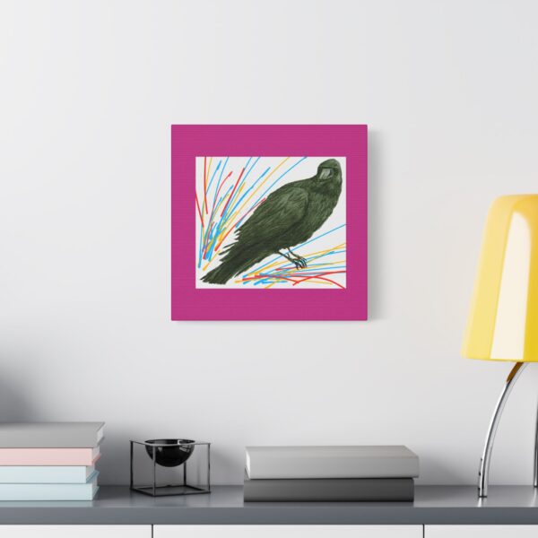 Artistic Crow Splash Canvas Print, Unique Wall Art Decor, Colorful Home Styling, Gift for Bird Lovers, Modern Art for Any Room