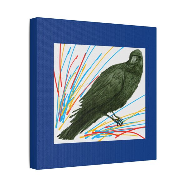 Artistic Crow Splash Canvas Print, Unique Wall Art Decor, Colorful Home Styling, Gift for Bird Lovers, Modern Art for Any Room