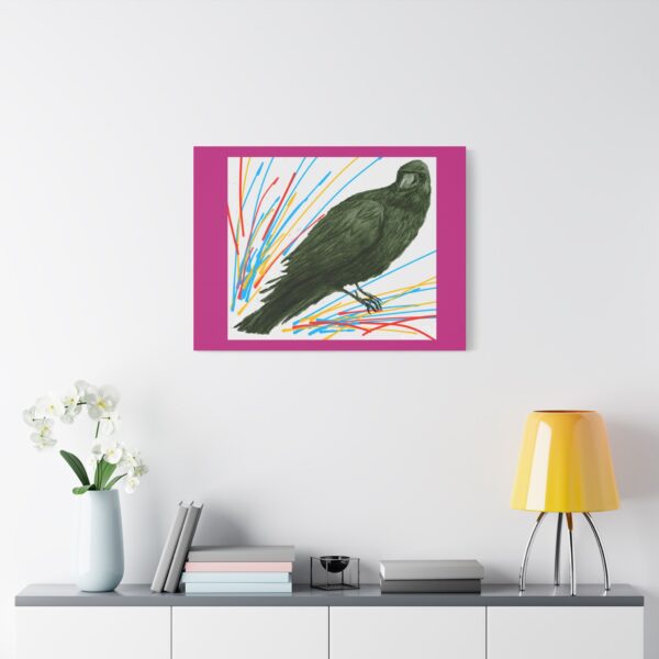 Artistic Crow Splash Canvas Print, Unique Wall Art Decor, Colorful Home Styling, Gift for Bird Lovers, Modern Art for Any Room
