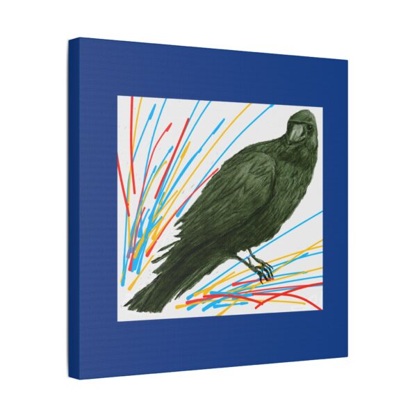 Artistic Crow Splash Canvas Print, Unique Wall Art Decor, Colorful Home Styling, Gift for Bird Lovers, Modern Art for Any Room
