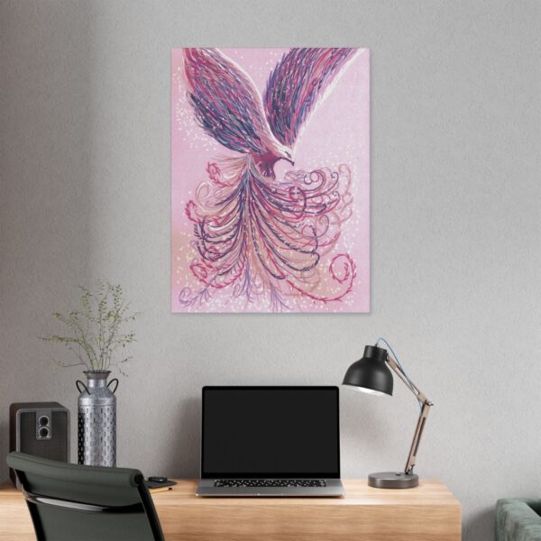 Phoenix Canvas Wall Art, Boho Home Decor, Bird Painting, Colorful Art Print, Unique Gift for Art Lovers, Inspirational Decor