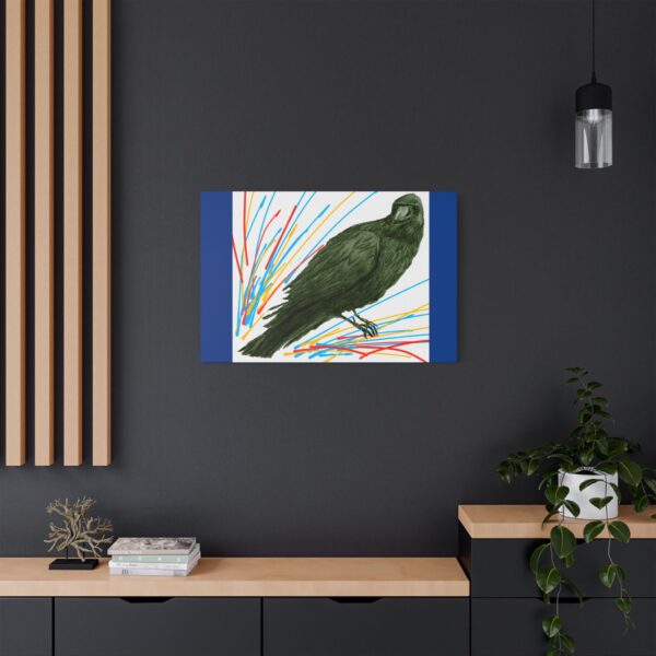 Artistic Crow Splash Canvas Print, Unique Wall Art Decor, Colorful Home Styling, Gift for Bird Lovers, Modern Art for Any Room
