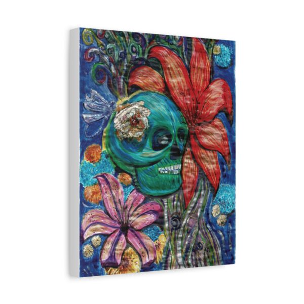 10049479521374088326_2048.jpeg Colorful Skull Floral Canvas Art, Day of the Dead Decor, Wall Art for Home, Boho Style Decor, Gift for Art Lovers