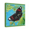 Butterfly Wall Art Canvas, Vibrant Nature Decor, Living Room Artwork, Gift for Nature Lovers, Floral Home Decoration