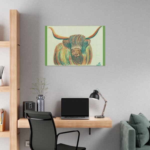 1228054094754650400_2048.jpeg Highland Cow Wall Art, Colorful Canvas Print, Farmhouse Decor, Animal Lover Gift, Rustic Home Decor
