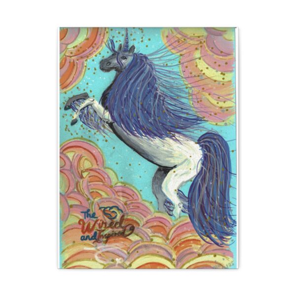 12442401029536573174_2048.jpeg Whimsical Unicorn In Clouds Canvas Art, Colourful Wall Decor for Kids, Magical Room Decoration, Gift for Birthdays, Nursery Wall Art