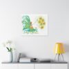 Whimsical Dahlia Fairy Canvas Art | Colourful Home Decor, Unique Gift for Fairy Lovers, Enchanting Wall Art, Nature-Inspired Gift