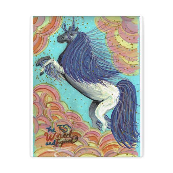 16167821790771478756_2048.jpeg Whimsical Unicorn In Clouds Canvas Art, Colourful Wall Decor for Kids, Magical Room Decoration, Gift for Birthdays, Nursery Wall Art