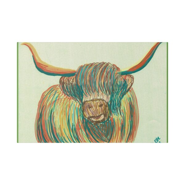 17063542676292557541_2048.jpeg Highland Cow Wall Art, Colorful Canvas Print, Farmhouse Decor, Animal Lover Gift, Rustic Home Decor