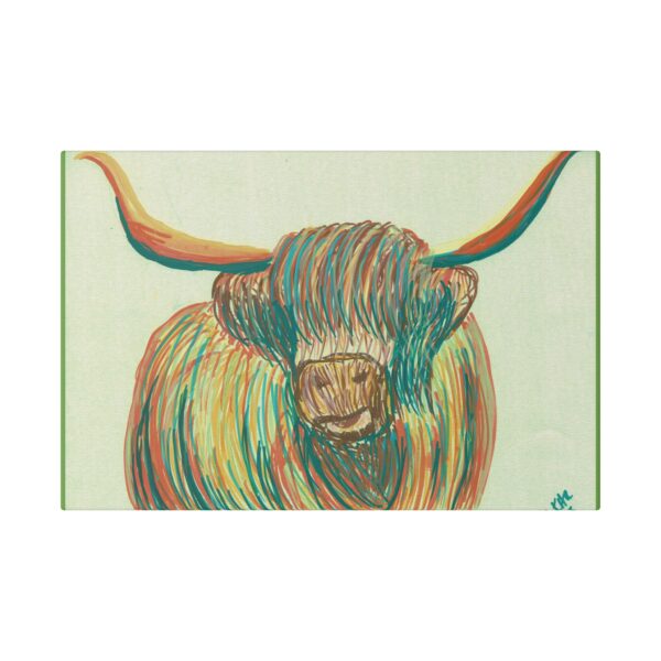 17593172804068409268_2048.jpeg Highland Cow Wall Art, Colorful Canvas Print, Farmhouse Decor, Animal Lover Gift, Rustic Home Decor