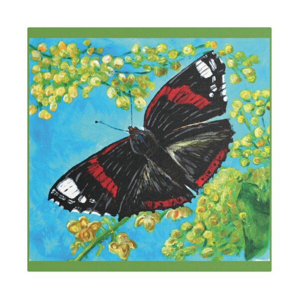 Butterfly Wall Art Canvas, Vibrant Nature Decor, Living Room Artwork, Gift for Nature Lovers, Floral Home Decoration