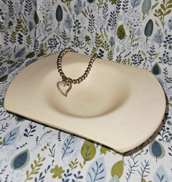 Light Natural Wooden Trinket Bowl – Handmade Jewellery & Keepsake Dish
