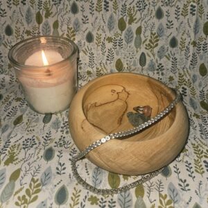 Curved Wooden Bowl – Handmade Food-Safe Wax Finish Serving & Storage Dish