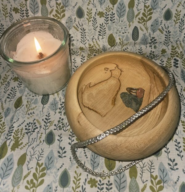 Curved Wooden Bowl – Handmade Food-Safe Wax Finish Serving & Storage Dish