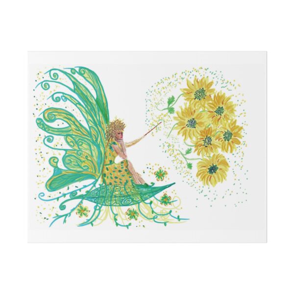 Whimsical Dahlia Fairy Canvas Art | Colourful Home Decor, Unique Gift for Fairy Lovers, Enchanting Wall Art, Nature-Inspired Gift