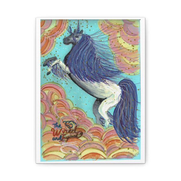 5444003843644179_2048.jpeg Whimsical Unicorn In Clouds Canvas Art, Colourful Wall Decor for Kids, Magical Room Decoration, Gift for Birthdays, Nursery Wall Art