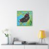 Butterfly Wall Art Canvas, Vibrant Nature Decor, Living Room Artwork, Gift for Nature Lovers, Floral Home Decoration