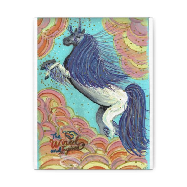 8927331128733583462_2048.jpeg Whimsical Unicorn In Clouds Canvas Art, Colourful Wall Decor for Kids, Magical Room Decoration, Gift for Birthdays, Nursery Wall Art