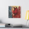Vibrant Phoenix Wall Art, Stretched Satin Canvas, Home Decor, Gift for Art Lovers, Inspirational Decor, Colorful Artwork