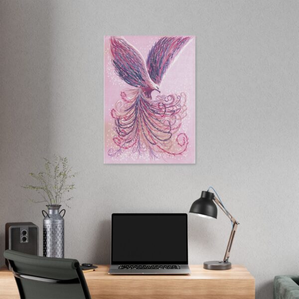 9960400555610291718_2048.jpeg Phoenix Canvas Wall Art, Boho Home Decor, Bird Painting, Colorful Art Print, Unique Gift for Art Lovers, Inspirational Decor